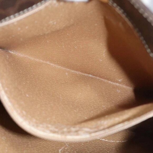 CELINE Macadam Canvas Hand Bag PVC Leather Brown Auth - Picture 13 of 16